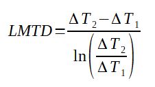 LMTD calculation formula