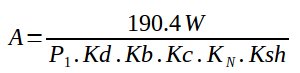 Safety valve sizing formula for steam