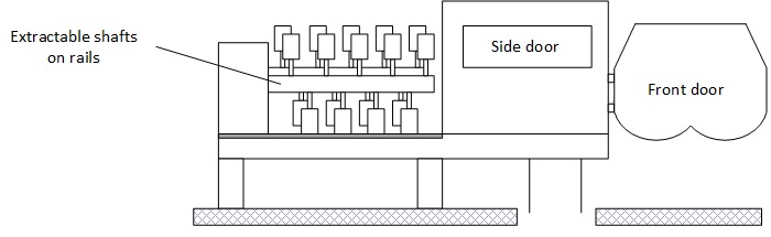 Double shaft paddle mixer access