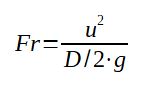 Froude number for bulk powder blending
