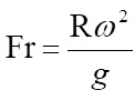 Froude number for bulk powder blending