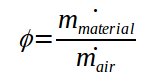 Calculation of solids load ratio in pneumatic transport line
